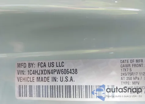 2023 Jeep Wrangler 4-Door Sport S 4X4 из США, поврежденный, VIN 1C4HJXDN4PW606438